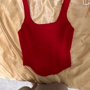 Papaya red corset top